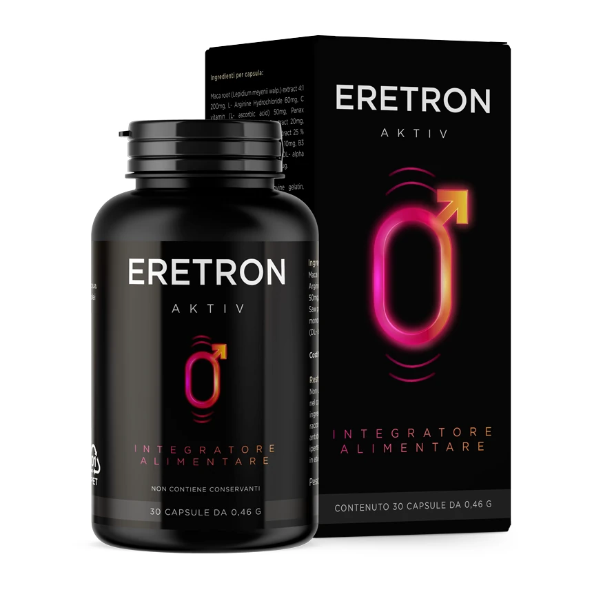 Eretron Aktiv — Integratore alimentare, 30 capsule da 0,46 g